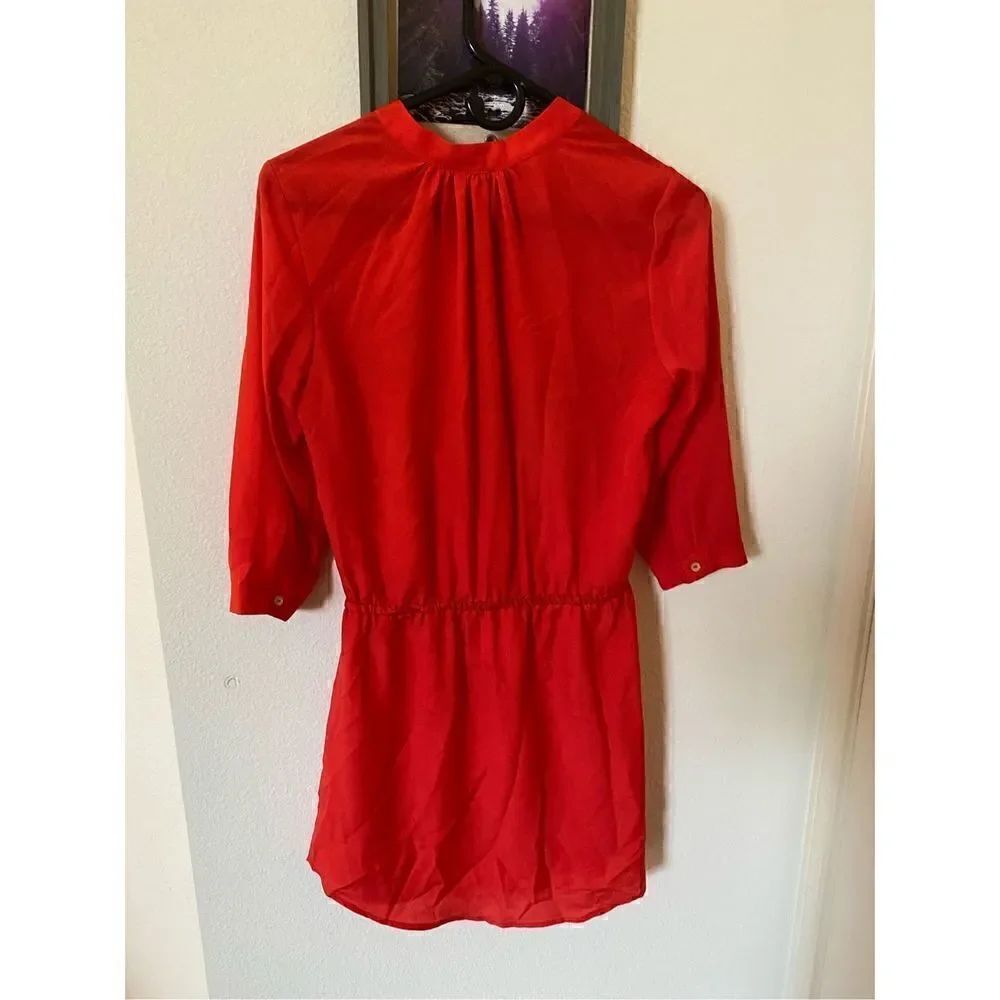 Aqua S red button up tunic - Picture 3 of 3